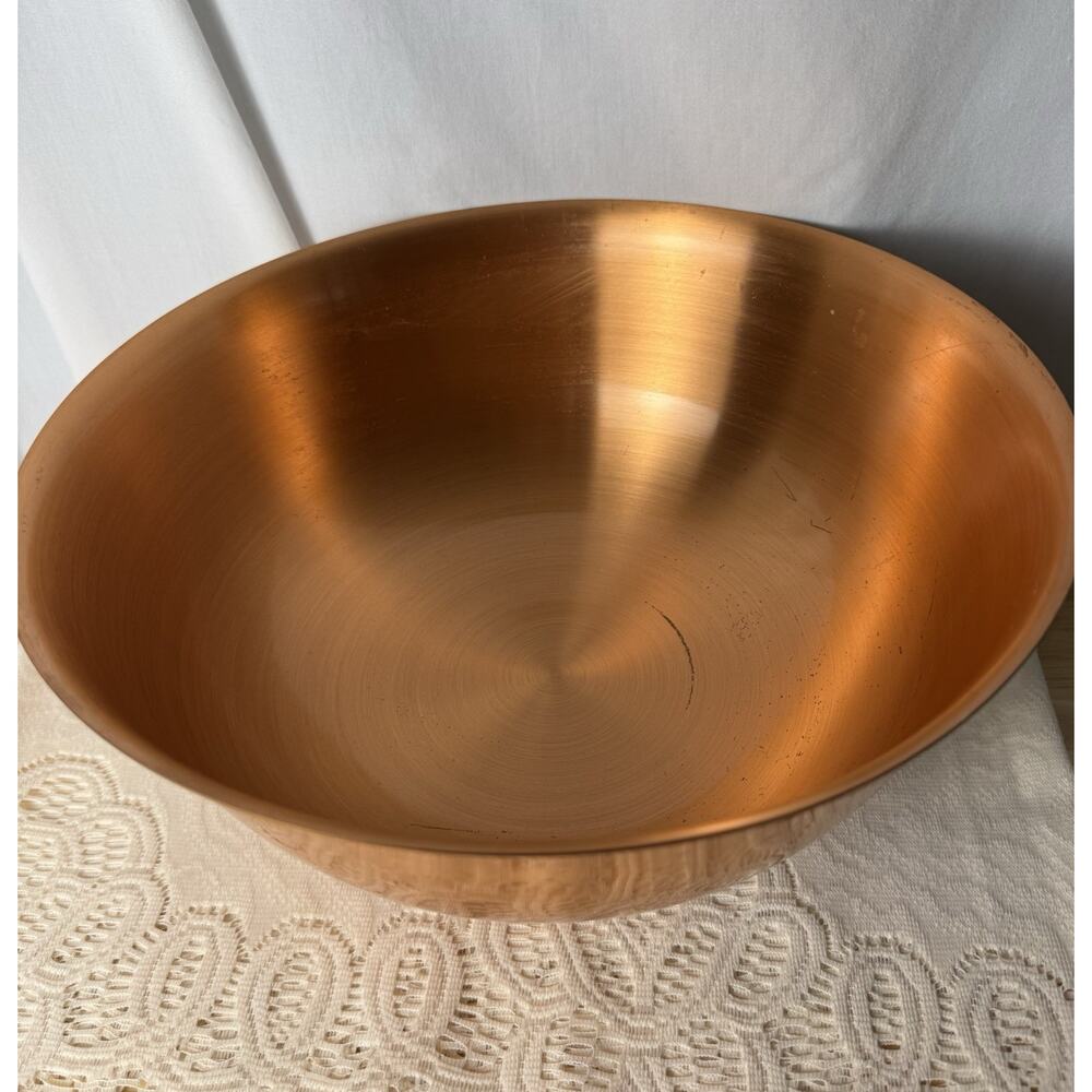 Vintage Coppercraft Guild 12" Copper Pedestal Punch Fruit Bowl MCM Decor - Picture 2 of 9